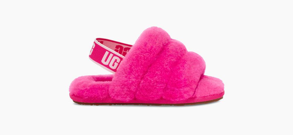 Ugg Fluff Yeah - Kids Slippers - Rose - NZ (2647RBLEY)